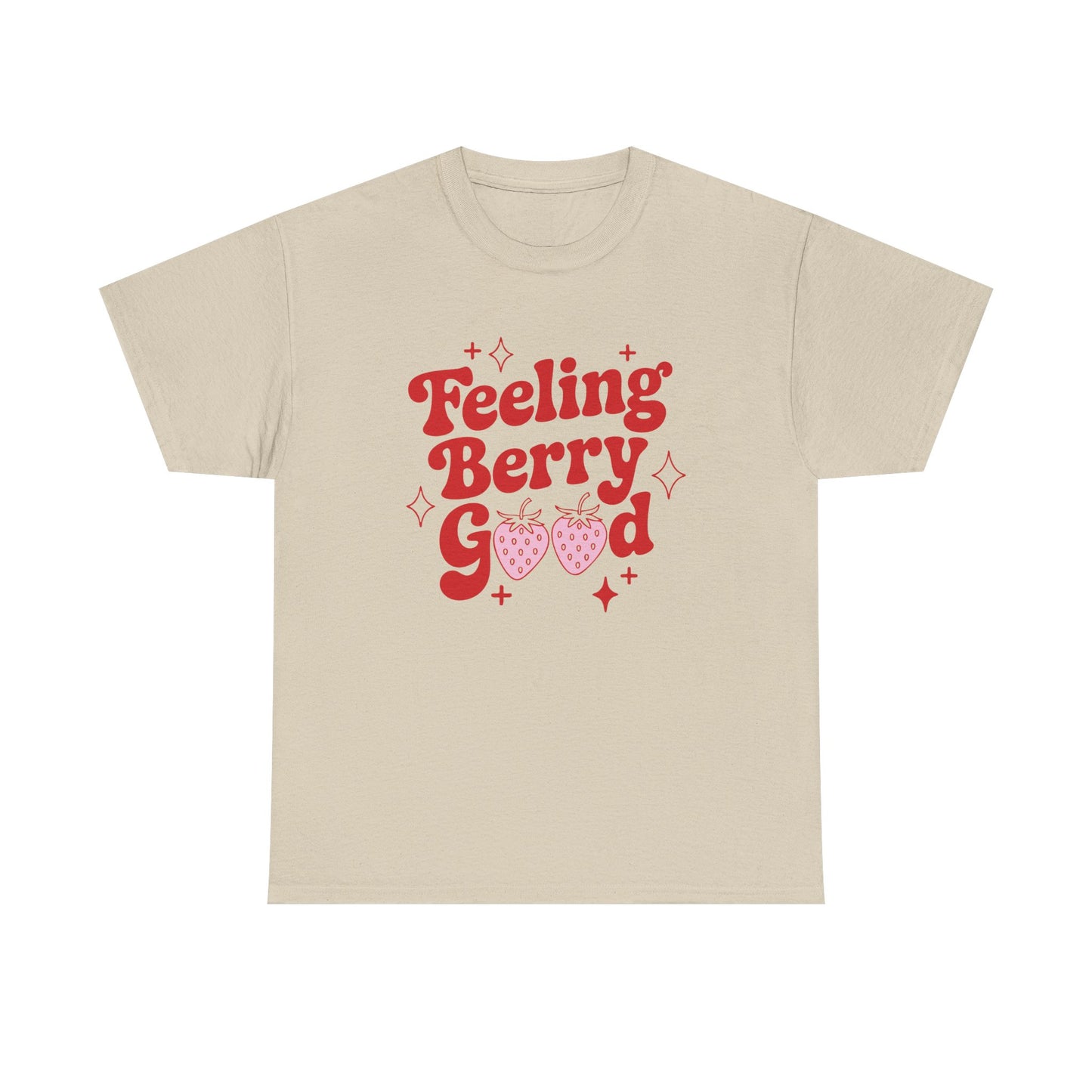 Feeling Berry Good Retro Strawberry Graphic T-Shirt