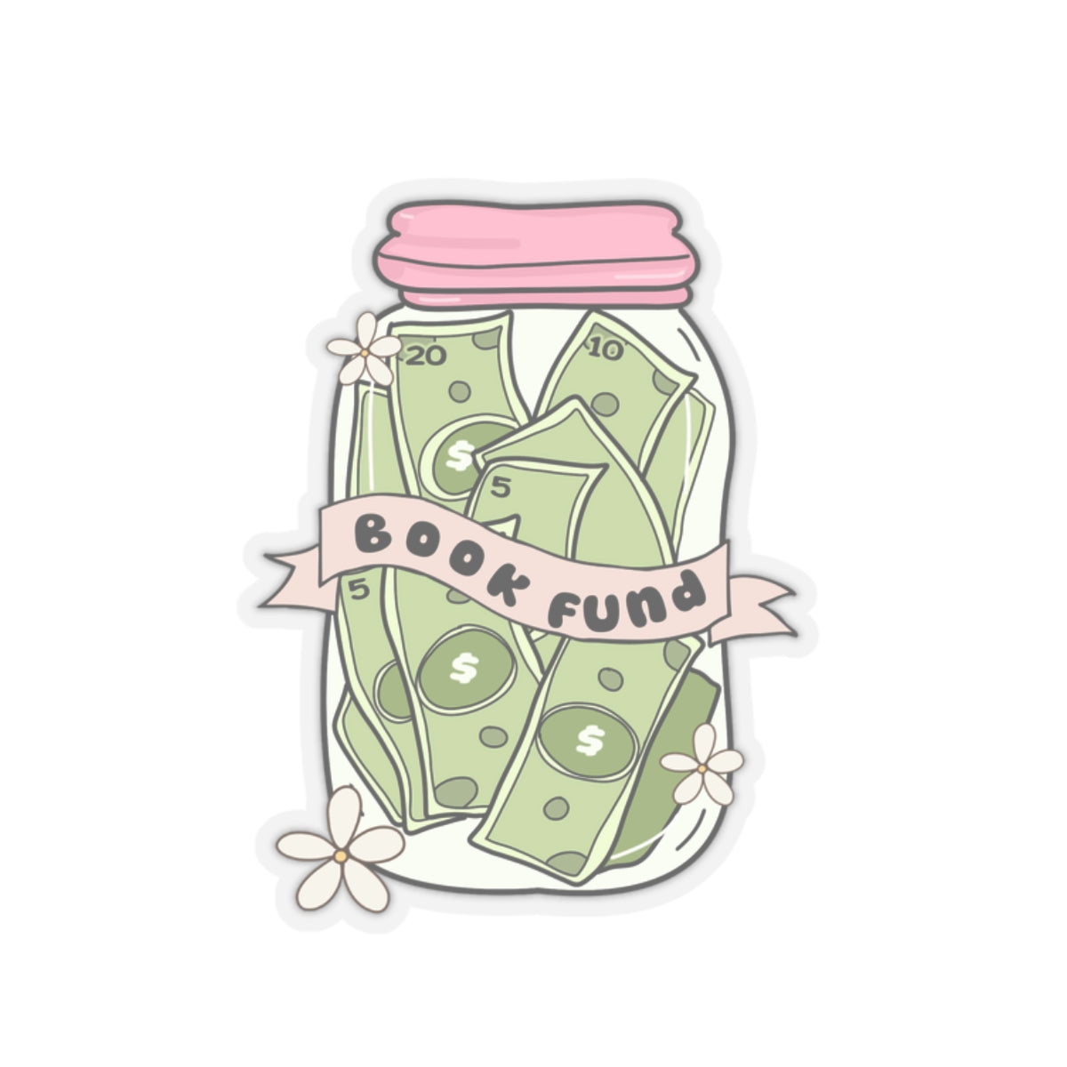 Cute Book Fund Stickers, Fundraiser Stickers, Planner Accessories, Laptop Decor, Book Lovers Gifts, Creative Fundraising