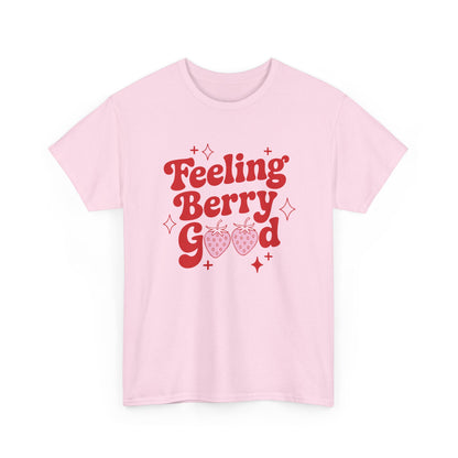 Feeling Berry Good Retro Strawberry Graphic T-Shirt