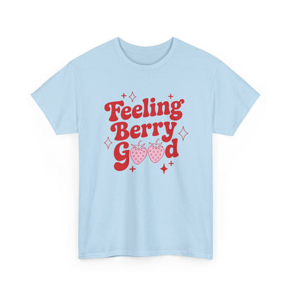 Feeling Berry Good Retro Strawberry Graphic T-Shirt