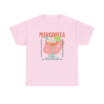When Life Gets Salty Add Tequila and Lime Margarita Graphic T-Shirt