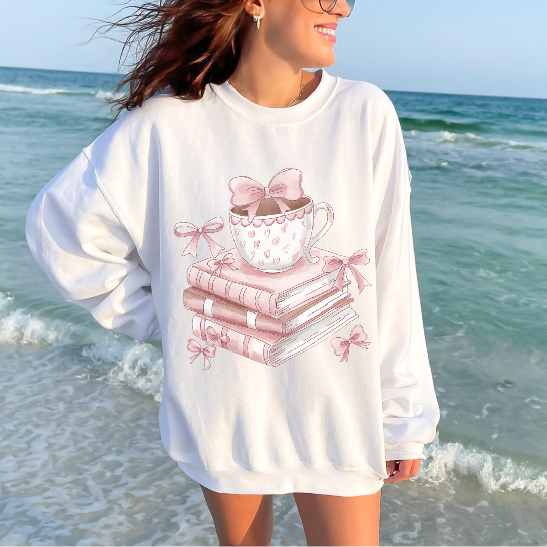 Cozy Book Lover's Crewneck Sweatshirt, Perfect for Readers, Gifts for Bookworms, Cozy Library Apparel, Ideal for Book Clubs, Birthday Gifts