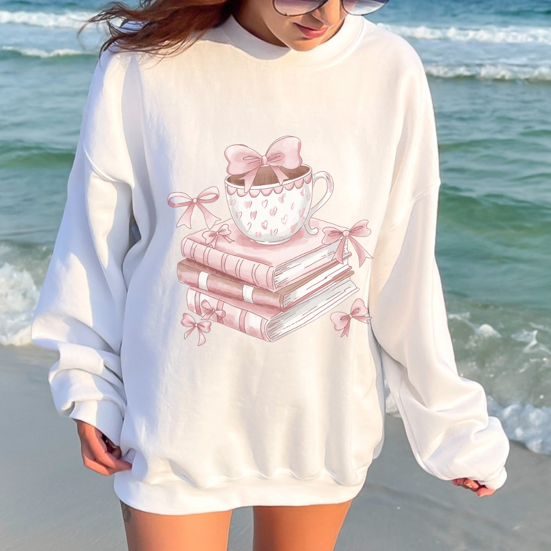 Cozy Book Lover's Crewneck Sweatshirt, Perfect for Readers, Gifts for Bookworms, Cozy Library Apparel, Ideal for Book Clubs, Birthday Gifts