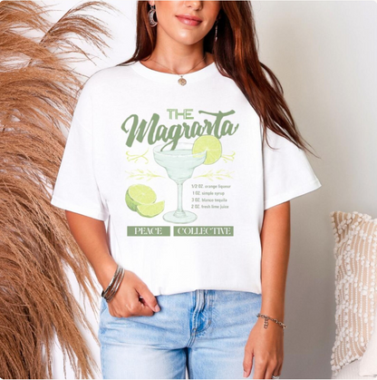 Margarita Recipe Shirt, Cocktail Graphic Tee, Retro Summer T-Shirt, Happy Hour Drink Tshirt, Bachelorette Party Tees, Cute Vintage Style