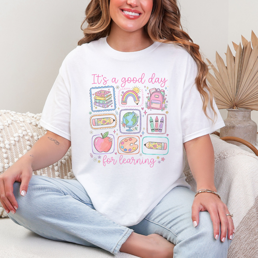 It's a Good Day for Learning Shirt | Cute Pastel Teacher Tee