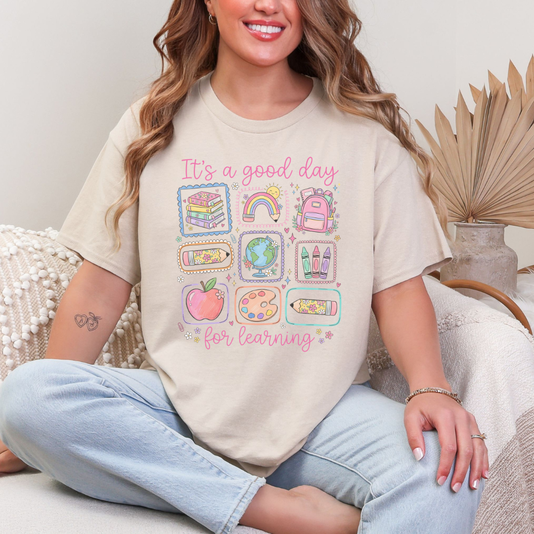 It's a Good Day for Learning Shirt | Cute Pastel Teacher Tee