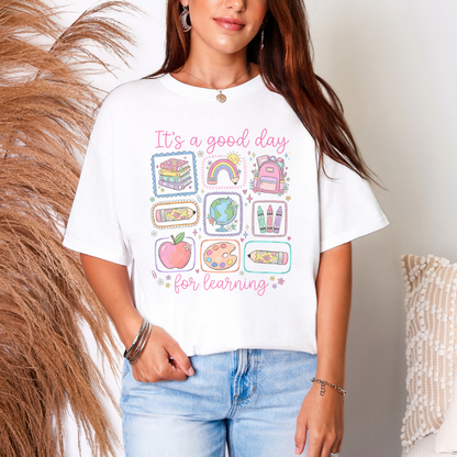 It's a Good Day for Learning Shirt | Cute Pastel Teacher Tee