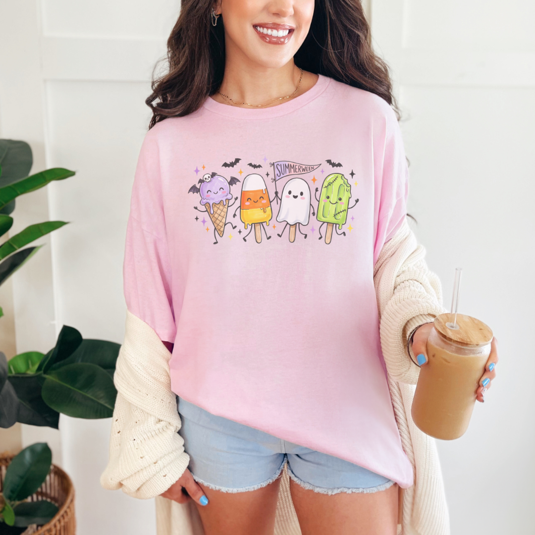 Summerween Popsicle Shirt | Cute Spooky Ice Cream Halloween Tee