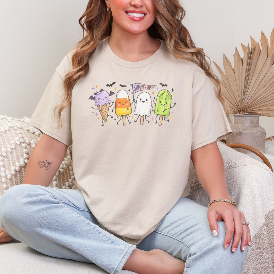 Summerween Popsicle Shirt | Cute Spooky Ice Cream Halloween Tee