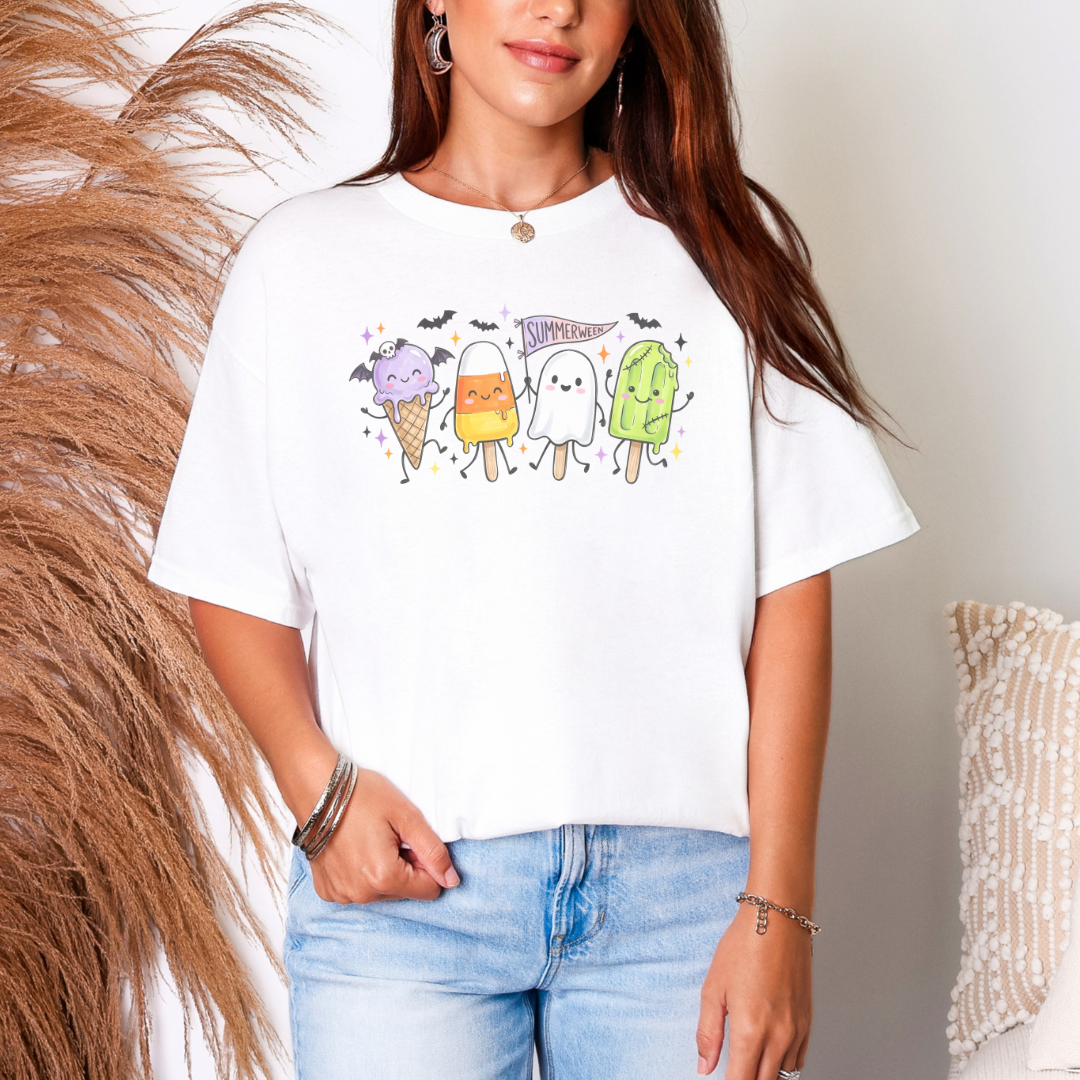 Summerween Popsicle Shirt | Cute Spooky Ice Cream Halloween Tee