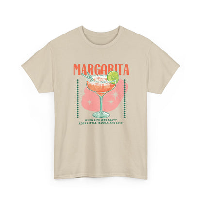 When Life Gets Salty Add Tequila and Lime Margarita Graphic T-Shirt