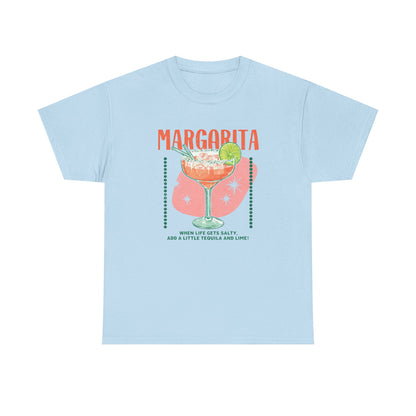 When Life Gets Salty Add Tequila and Lime Margarita Graphic T-Shirt
