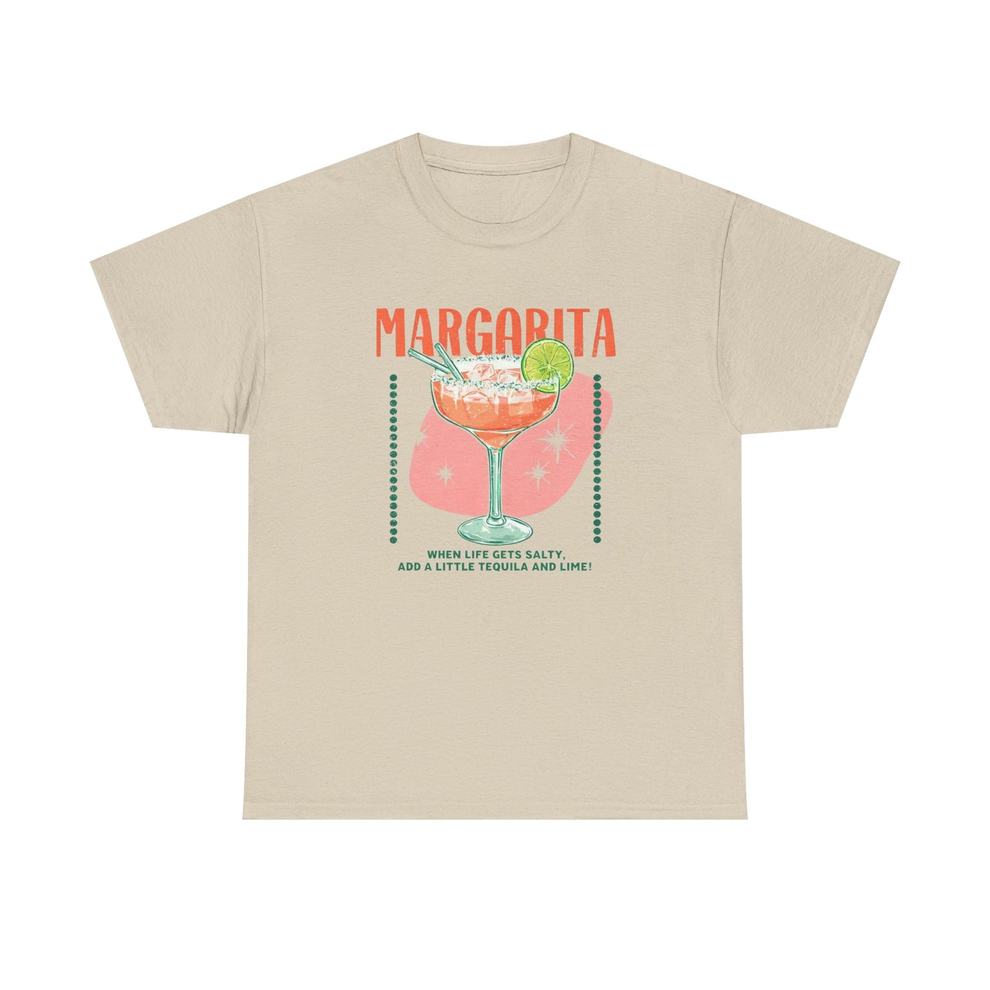 When Life Gets Salty Add Tequila and Lime Margarita Graphic T-Shirt