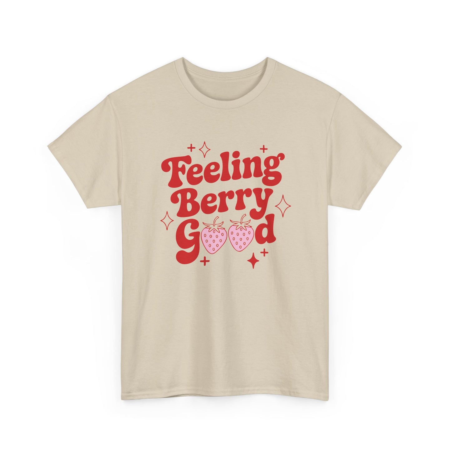 Feeling Berry Good Retro Strawberry Graphic T-Shirt