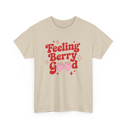 Feeling Berry Good Retro Strawberry Graphic T-Shirt