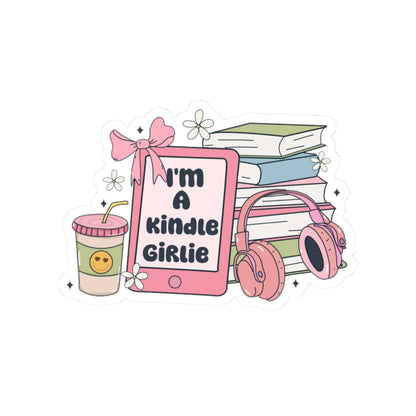 Kindle Girlie Stickers - Perfect for Book Lovers, Laptop Decor, Study Vibes, Gift Ideas for Readers, Cute Aesthetic Decals