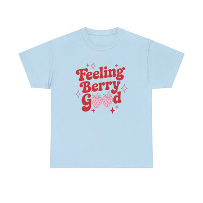 Feeling Berry Good Retro Strawberry Graphic T-Shirt